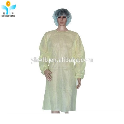 Waterproof Disposable PP+PE Isolation Gown